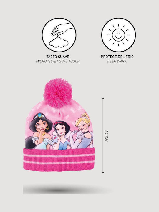 Disney Kinder Beanie Set mit Gestricktem Rosa Ohrenschützer mit Handschuhen