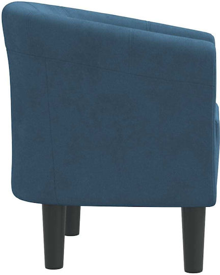 Sessel Samt Dark Blue 70x56x68cm