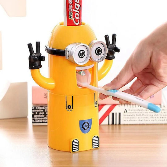 Base Toothbrush Support Base with Automatic Toothpaste Dispenser Plastic