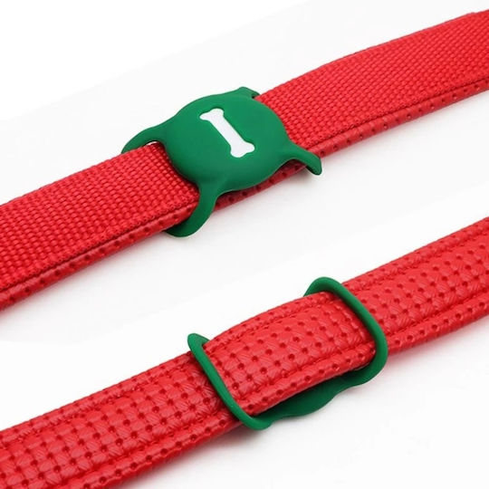 Sonique Pet Collar Case Silicone for AirTag in Green color