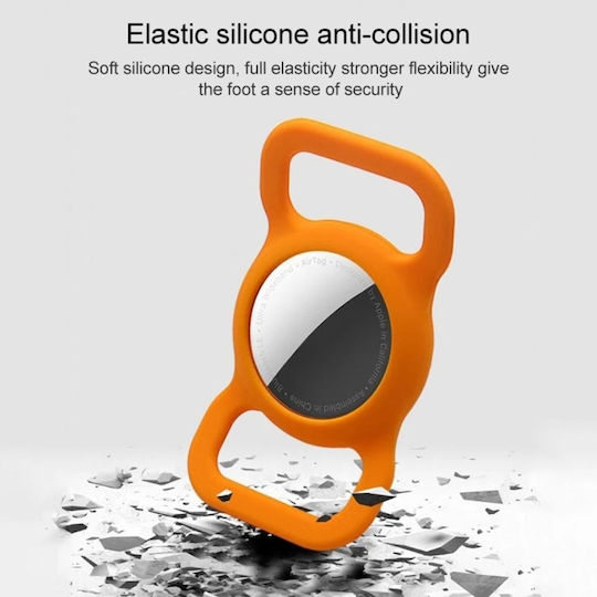Sonique Pet Collar Case Silicone for AirTag in Green color