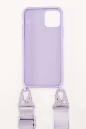 Luigi Strap Back Cover Σιλικόνης με Λουράκι Λιλά (IPhone 11Pro, Apple.)