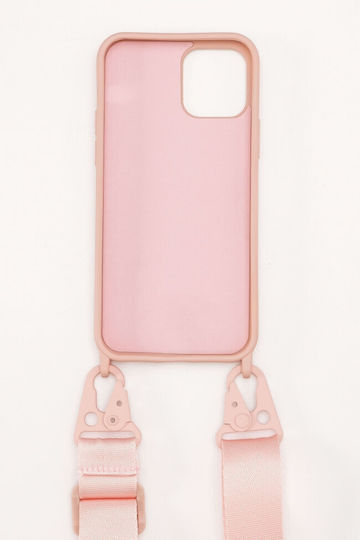 Luigi Strap Back Cover Σιλικόνης με Λουράκι Ροζ (IPhone12ProMax (Apple))