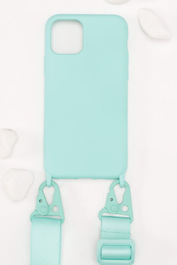 Luigi Strap Back Cover Silicon cu Curea Turcoaz (iPhone 11Pro (Apple))