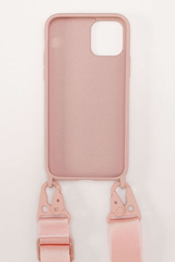 Luigi Strap Back Cover Silicone with Strap Pink (iPhone 11Pro (Apple))