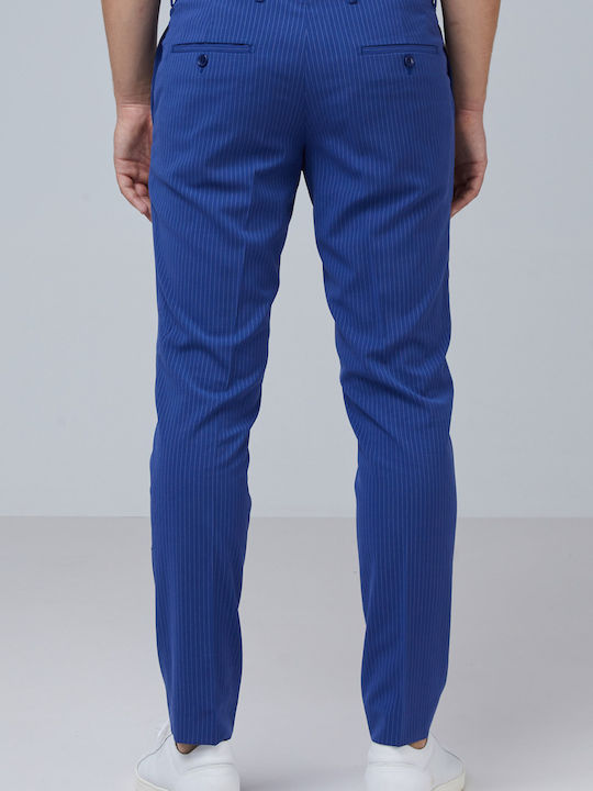 Aristoteli Bitsiani Men's Trousers in Slim Fit Blue