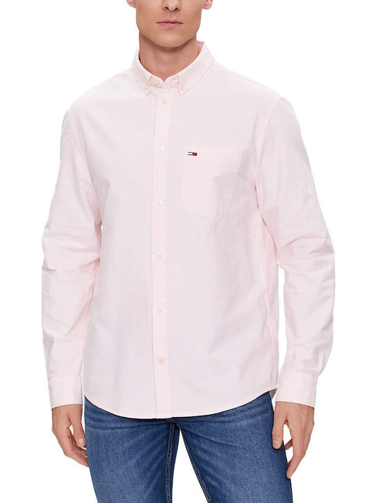 Tommy Hilfiger Oxford Herrenhemden Normale Passform Rosa Tommy Hilfiger Oxford Herrenhemden Normale Passform Rosa
