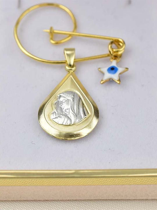 Goldjewels Doppeltes Halskette mit vergoldetem Silberschutzamulet Goldjewels Doppeltes Halskette mit vergoldetem Silberschutzamulet
