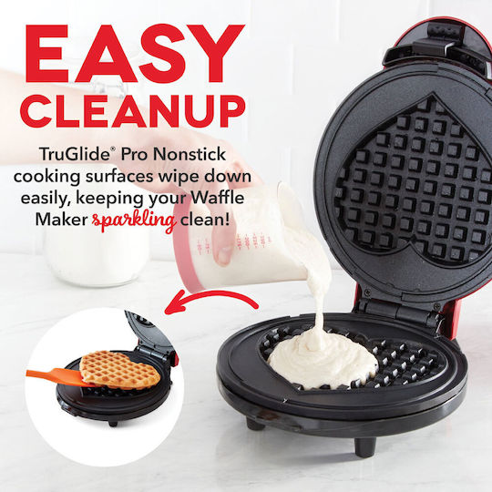 Mini Waffle Maker for Heart Waffles 350W