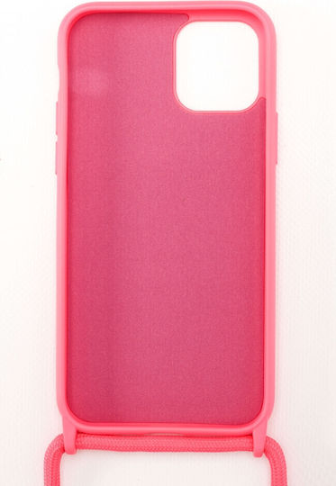 Luigi Back Cover Σιλικόνης με Λουράκι Φούξια (IPhone 11ProMax - Apple)