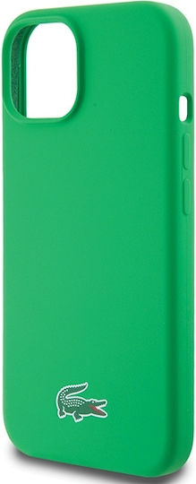 Lacoste Silicone Magsafe Back Cover Plastic Green (iPhone 15 Plus)