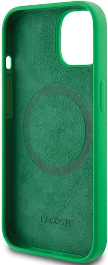 Lacoste Silicone Magsafe Back Cover Plastic Green (iPhone 15 Plus)
