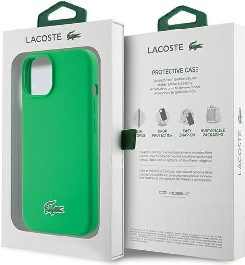 Lacoste Silicone Magsafe Back Cover Plastic Green (iPhone 15 Plus)