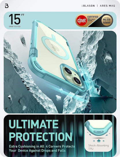 i-Blason Ares Back Cover Πλαστικό 2mm Τιρκουάζ (iPhone 15)