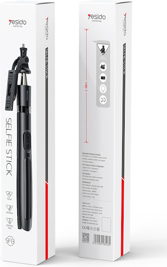 Yesido Black Cell Phone Tripod Selfie Stick