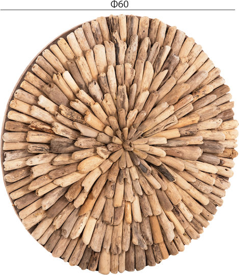 HomeMarkt Διακοσμητικό Τοίχου από Ξύλο 60x60cm HomeMarkt Διακοσμητικό Τοίχου από Ξύλο 60x60cm