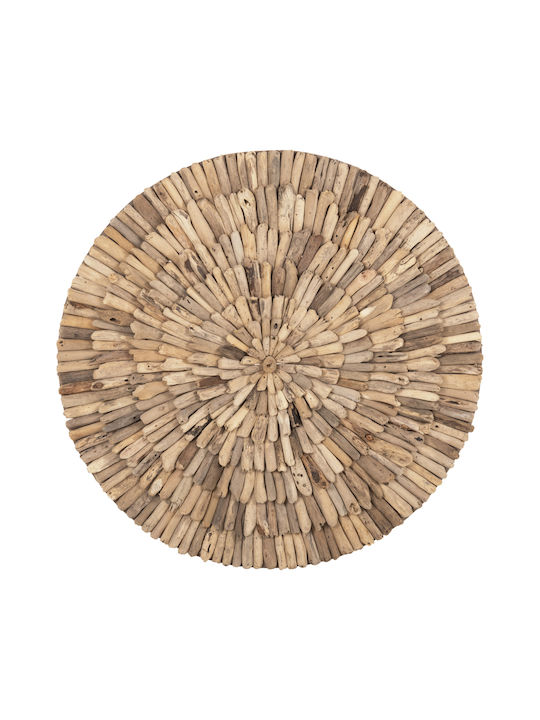 HomeMarkt Διακοσμητικό Τοίχου Καφέ από Ξύλο 80x80cm