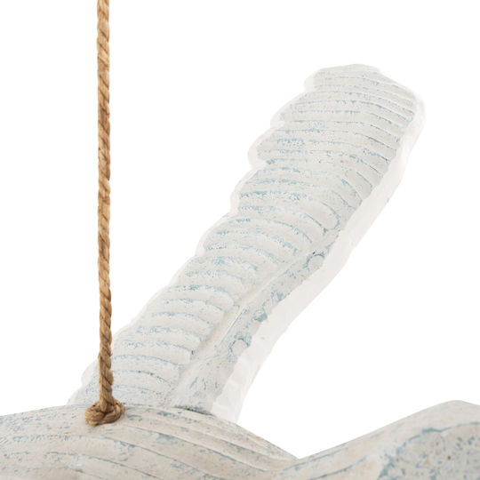 HomeMarkt Hanging Wall Decor Ecru Wooden 93x12x62cm