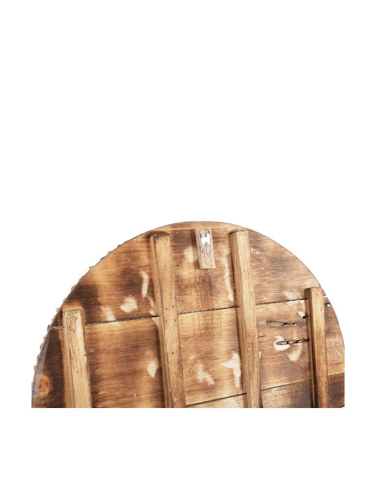 HomeMarkt Διακοσμητικό Τοίχου Καφέ από Ξύλο 80x80cm