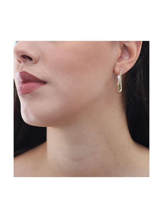 Earrings Hoops made of Gold 14K