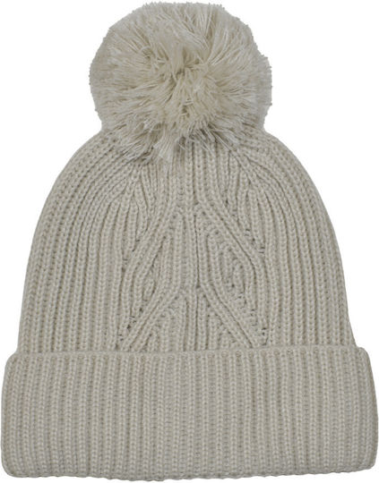 Pom Pom Beanie Feminin Căciulă Tricotat în culoarea Bej