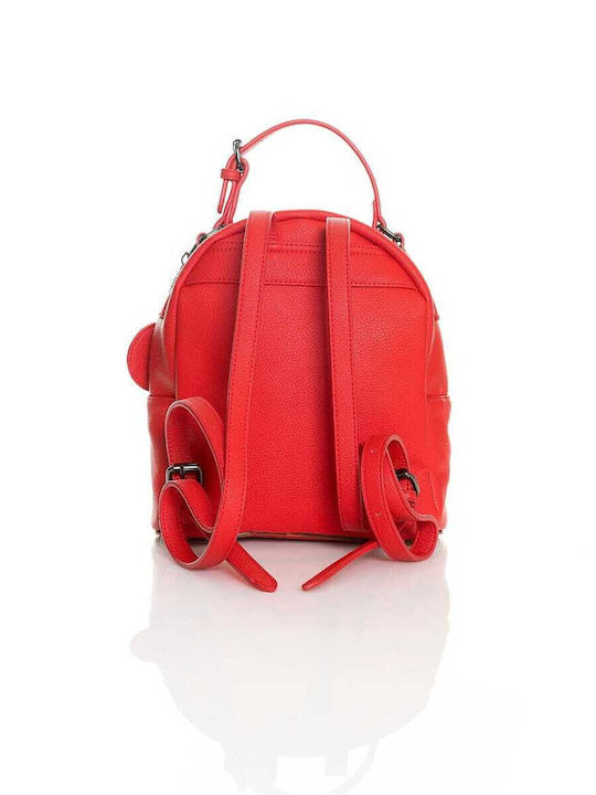 Fracomina Leather Women's Bag Backpack Red