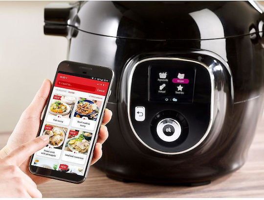 Tefal Cook4me + Connect Πολυμάγειρας 1450W με Χωρητικότητα 6lt Μαύρος