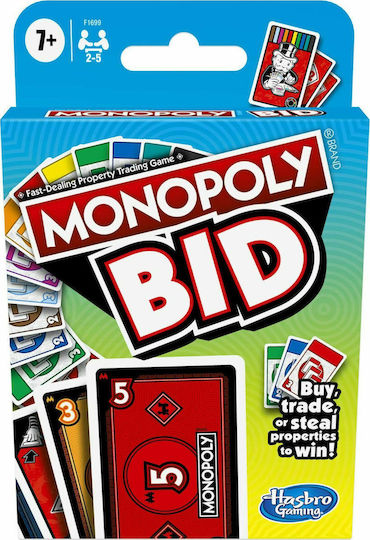 Board Game Monopoly Bid for 2-5 Players 7+ Years Old Hasbro