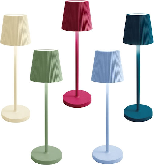 Bot Lighting Emma Μεταλλικό Πορτατίφ LED με Μπεζ Καπέλο και Βάση Ivory