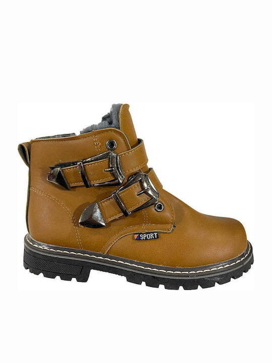 Kids Boots with Zipper Tabac Brown