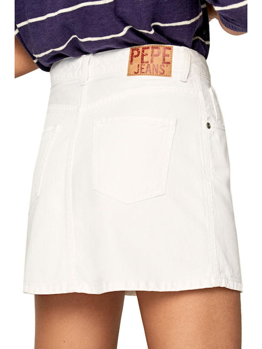 Rachel Denim High-waisted Mini Skirt Blue
