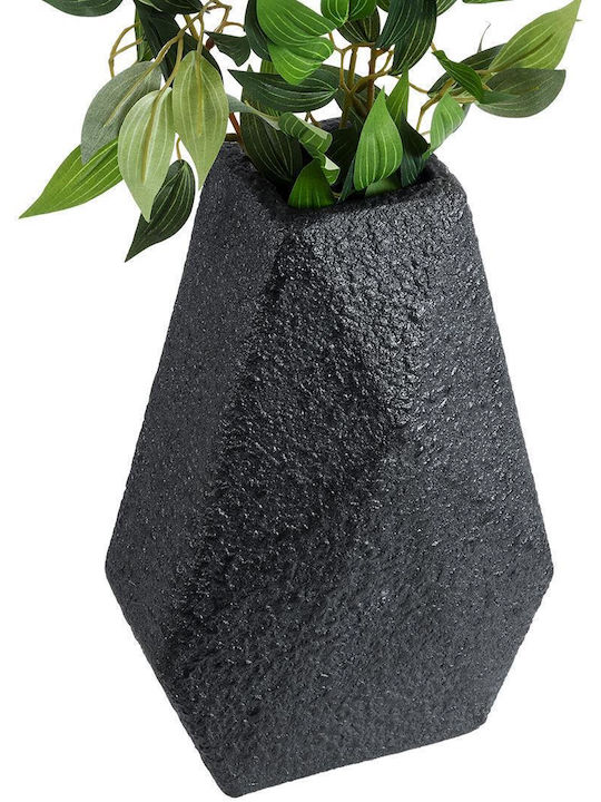 GloboStar Planter Polyester Black with Stand 20x20x32cm.