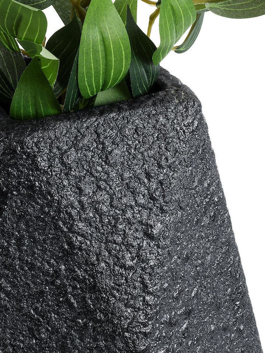 GloboStar Planter Polyester Black with Stand 20x20x32cm.