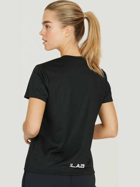 Γυναικείο Αθλητικό T-shirt Fast Drying Πουά Μαύρο
