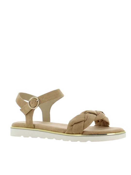 Safety Jogger Damen Flache Sandalen mit Riemen in Beige Farbe