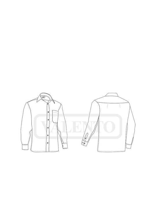 Valento Oporto Men's Long Sleeve Work Shirt Light Blue