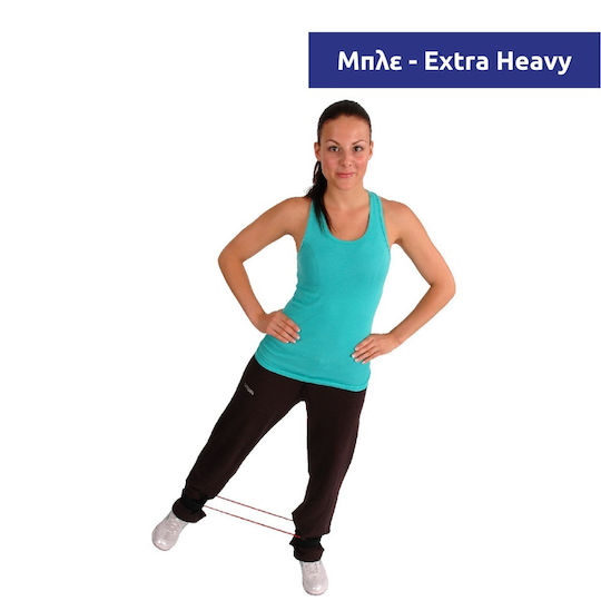 MVS In Motion Cuff-Ring Resistance Band Gymtube / Loop Very Hard with Handles Blue