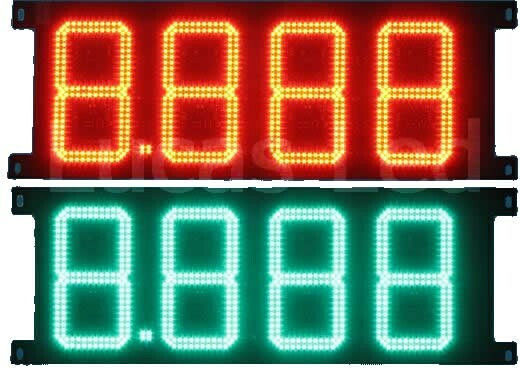 Επιγραφή LED για Πρατήρια Καυσίμων Μονής Όψης Κόκκινο