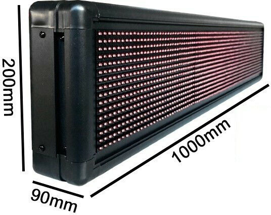 LED Beschriftung Einseitig Wasserdicht 100x20cm