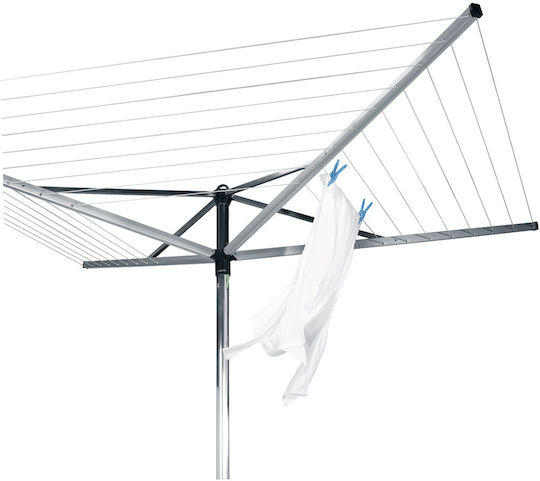 Brabantia Topspinner Folding Floor Clothes Drying Rack for Garden Metallic with Hanging Length 50m