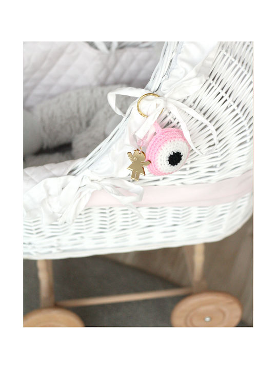 LifeLikes Keychain Charm Fabric Eye Pink