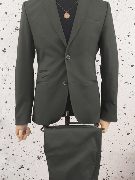 Men's Suit Jacket Khaki