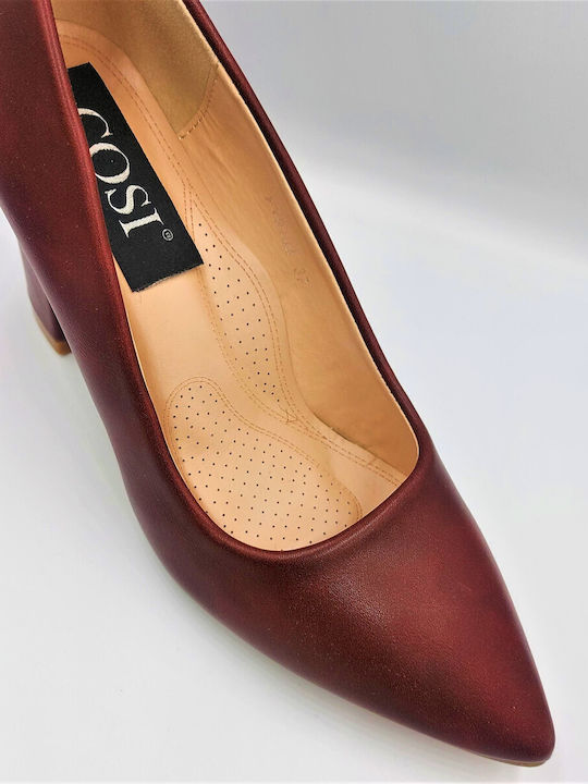 Cosi Shoes Pumps mit Chunky hohem Absatz Burgundisch