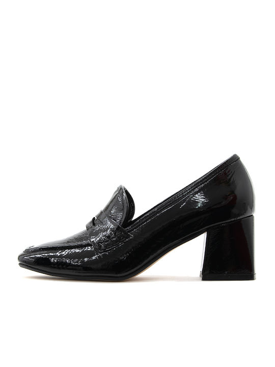 Toutounis Patent Leather Black Medium Heels