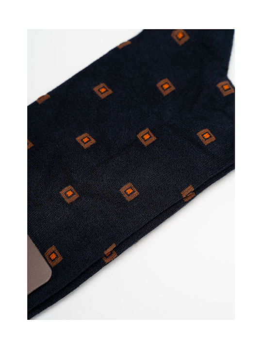 Monte Napoleone Patterned Socks Blue