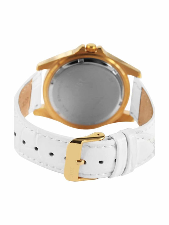 Just Watch Women's Watch with White Leather Strap