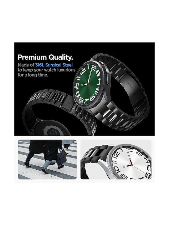 Spigen Modern Fit Strap Stainless Steel Black (Samsung Galaxy Watch 6 Classic 47mm)