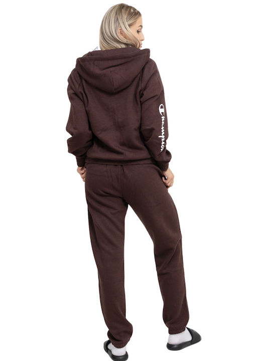 Champion Γυναικείο Σετ Φόρμας Brown Fleece