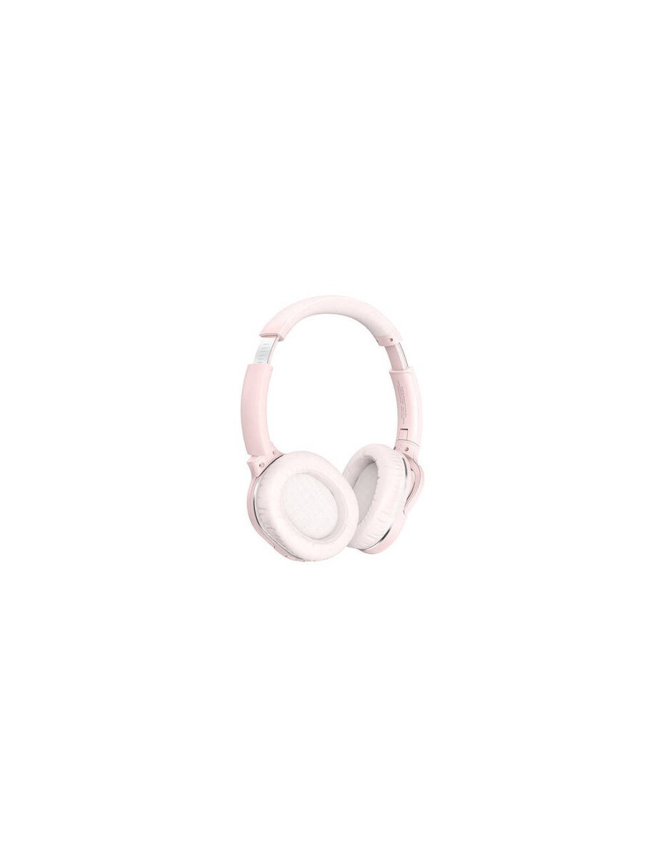 Baseus Encok D02 Pro Ασύρματα / Ενσύρματα On Ear Ακουστικά με 25 ώρες Λειτουργίας και Quick Charge Ροζ
