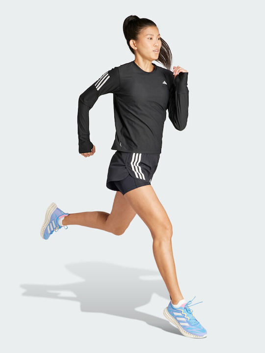 Own The Run Γυναικεία Μπλούζα Μακρυμάνικη Μαύρη